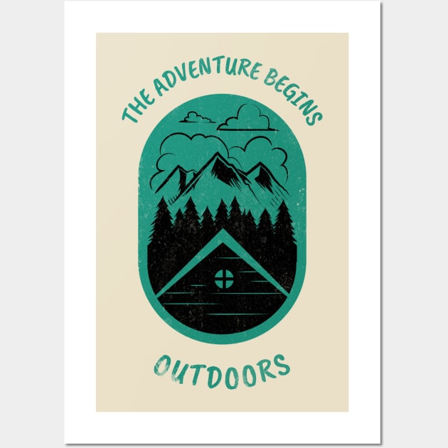 Outdoor Adventure Wilderness Wall Art by Tip Top Tee's